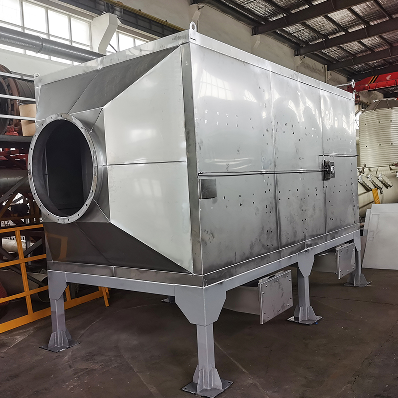 Top loading and side unloading structure 304 inacta ferro reducitur carbonis adsorptionis box