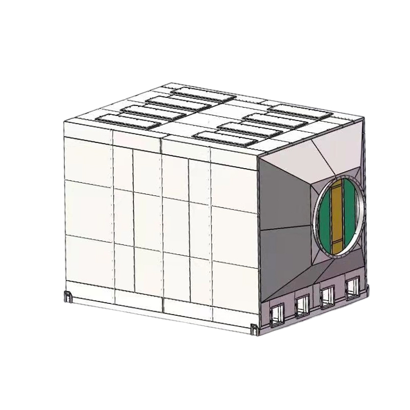Top loading and side unloading structure 304 inacta ferro reducitur carbonis adsorptionis box