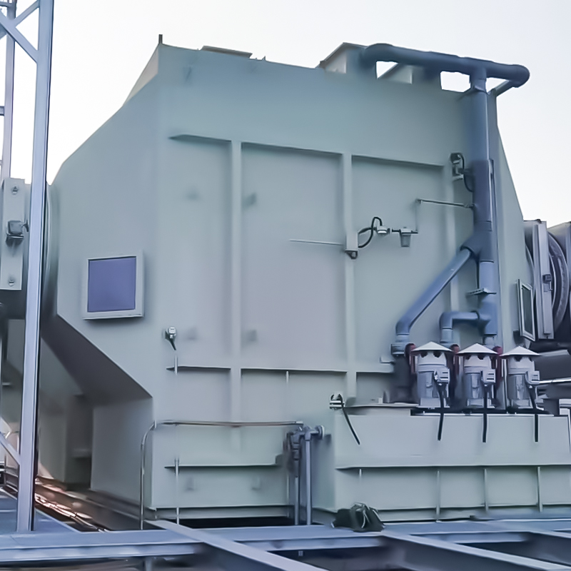 FRP turris horizontalis scrubber